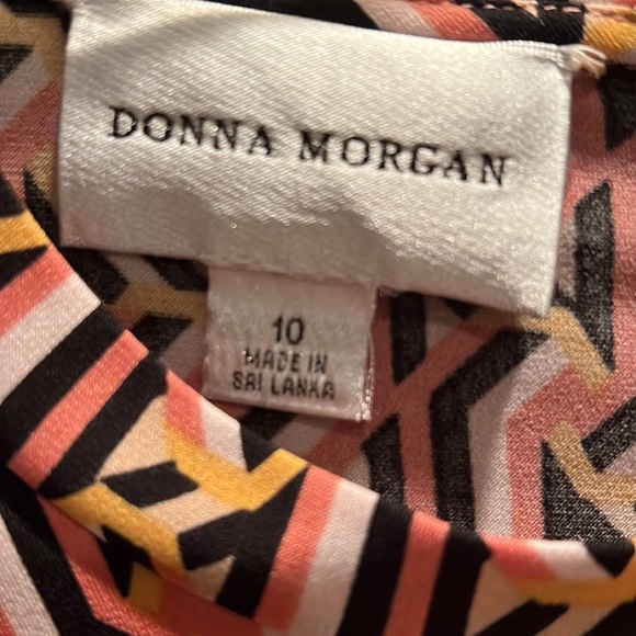 Donna Morgan dress, size 10 in beautiful fall colors, abstract pattern. - Picture 2 of 5